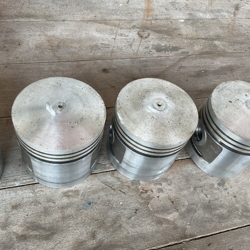 VINTAGE 1937-1942 FORD V8 FLATHEAD SET OF 8 .040 PISTONS NOS NORS 90 H.P. DOME - Picture 13 of 19