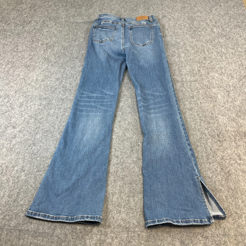 Diesel Womens Jeans High Rise Bootcut Flare Mid Wash Blue Stretch Split Hem UK10 - Image 2 of 4