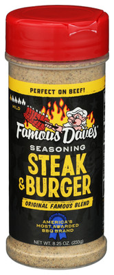 FAMOUS DAVES SSNNG STEAK BURGER 8.25 OZ