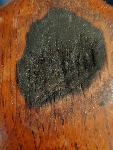 M ANTIQUE 19TH C. BARRISTERS WIG STAND OAK WOOD,BARLEY TWIST STEM - Picture 5 of 5