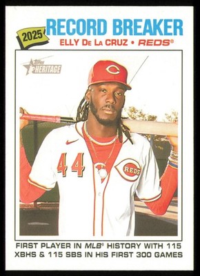 2026 Topps Heritage Elly De La Cruz Record Breaker #233 Reds