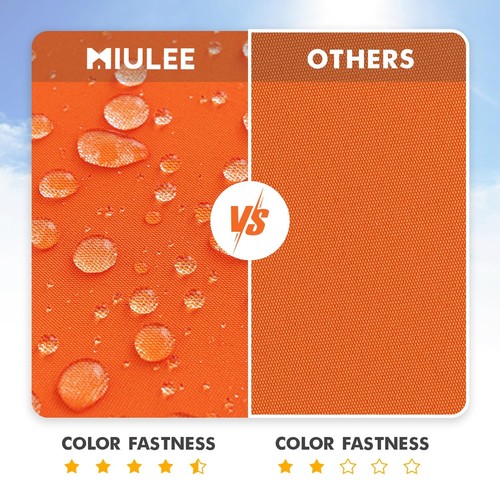 Outdoor Pillow Covers Orange Waterproof Decorative Patio Throw Pillow Covers ... - Picture 2 of 7