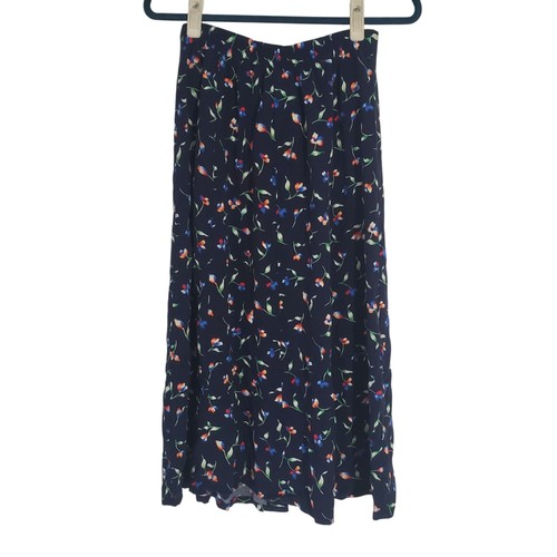 Vintage 90s Sag Harbor Floral Button Front Midi Skirt Size S Fairy Grunge Y2K - Picture 2 of 5