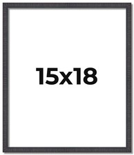 15x18 Rustic Brown Real Wood Picture Frame Width 0.75 inches Interior Frame De