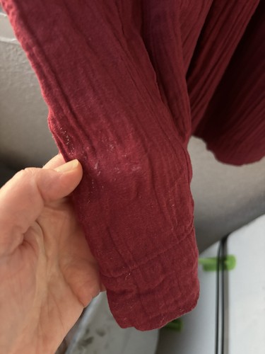 Pact Portside Buttonfront Dress Button Front XS Maroon Organic Cotton SEE NOTES - Picture 16 of 23