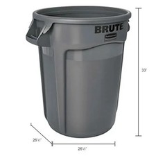Rubbermaid Brute? 2655 Trash Container 55 Gallon - Gray