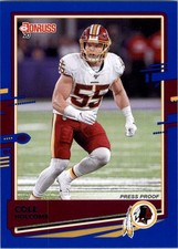 2020 Donruss Press Proof Blue #242 Cole Holcomb - FB