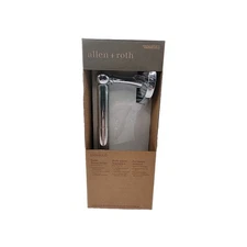 New Sealed Allen + Roth Toilet Tissue Paper Holder Designer II #0068583 Chrome
