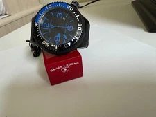 Swiss Legend Men's 21818P-BB-01-BLB  Neptune  Black dial 52mm watch