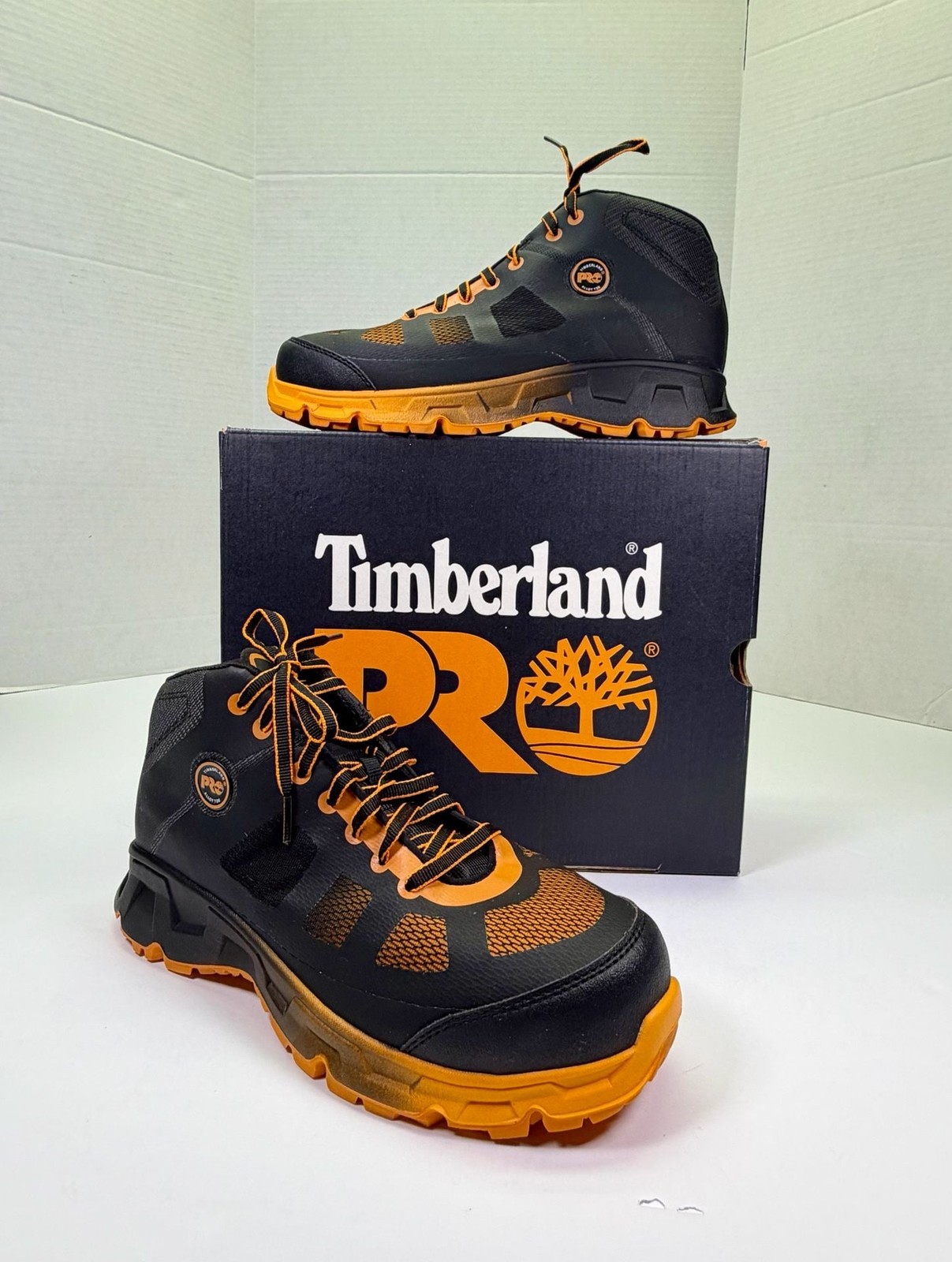 's Velocity Alloy Safety Toe Mid Work Boots A16rf Black Oran