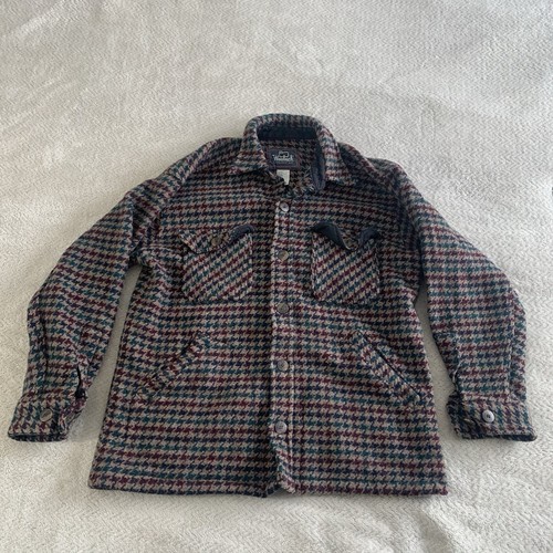 Vintage Woolrich Shacket Men’s 4 Pocket Multicolor Wool Blend Size Medium - Picture 1 of 13