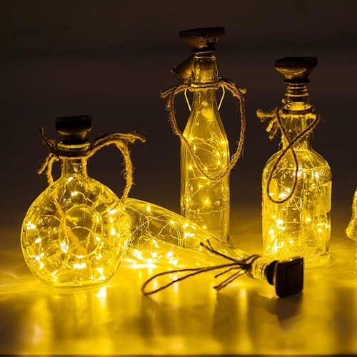 Solar Wine Bottle Lights, 8 Pack 20 LED Solar Powered Cork Lights Waterproof ... - Picture 6 of 7