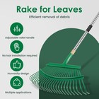 Garden Leaf Rake Metal Thatching Rake Adjustable Yard Thatch Rake 18.8 TampI