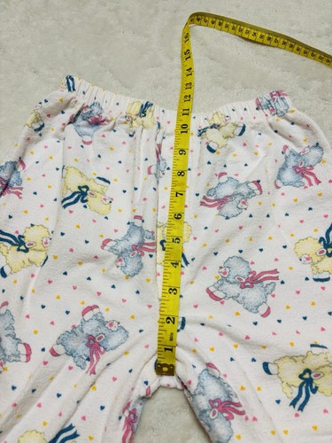 Vintage 90s Counting Sheep with Bows Hearts Kids Sleepwear Pajama Set 2 Piece - Picture 9 of 9