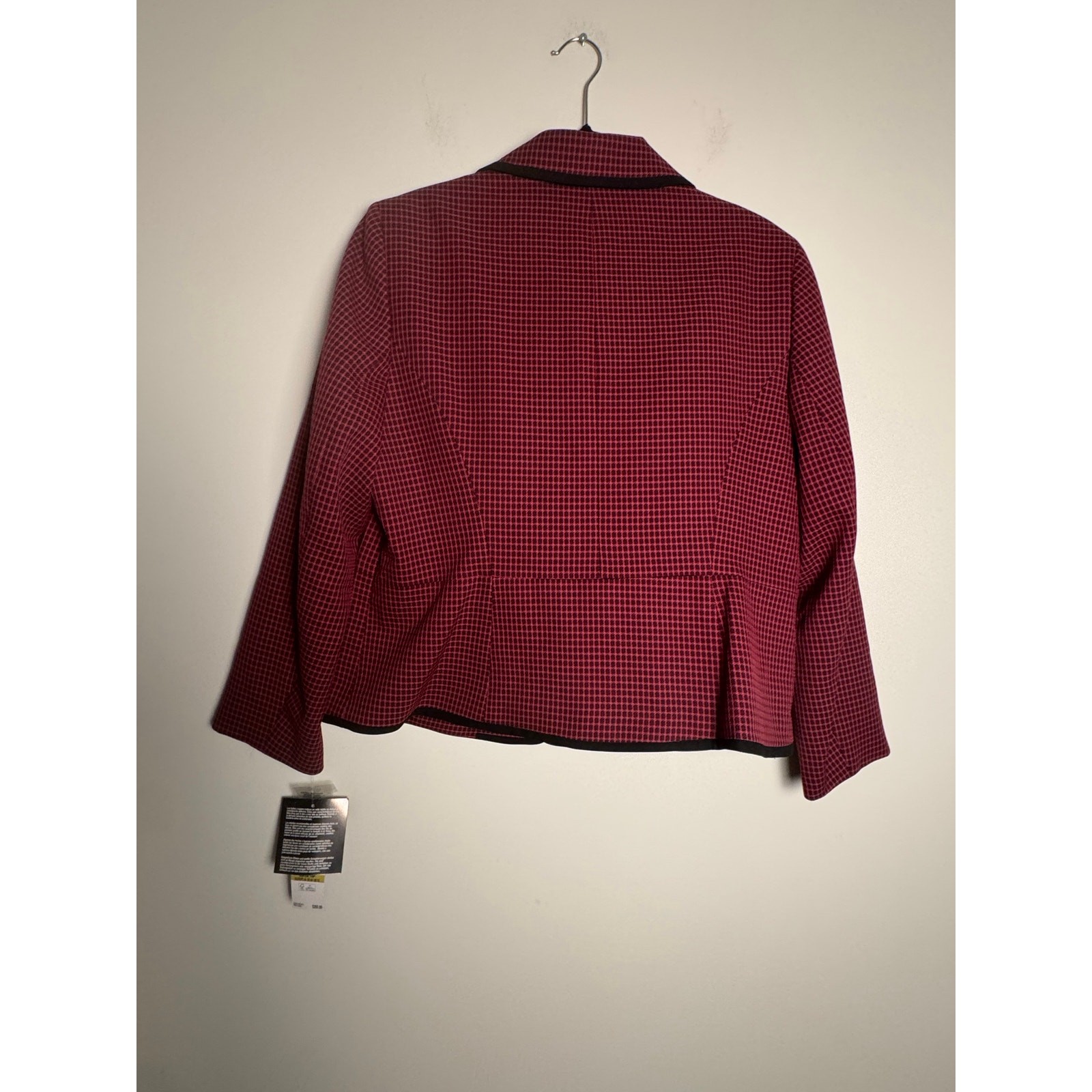 Le Suit Women's Pink Contrast Trim Printed Skirt Suit NWT Size 14P