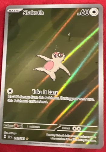 Pokemon TCG Surging Sparks - Slakoth - Illustration Rare Holo - 212/191 - NM
