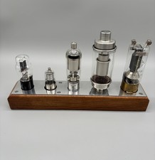 Vintage Radio Valves and Tubes Set Display  Art Deco Style