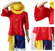 ONE PIECE Monkey D. Luffy Costume Cosplay Uniform Halloween Show S-2XL Sale