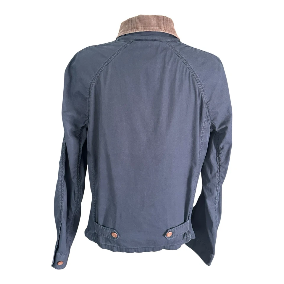 Chaqueta Club Monaco Mujer Azul Marino Puffer Algodón Cremallera Completa Bolsillos Talla Pequeña Foto 3 de 4