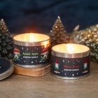 Set  2 Christmas Gnome Winter Berry & Spiced Apple Scented Gift Candles in Tin