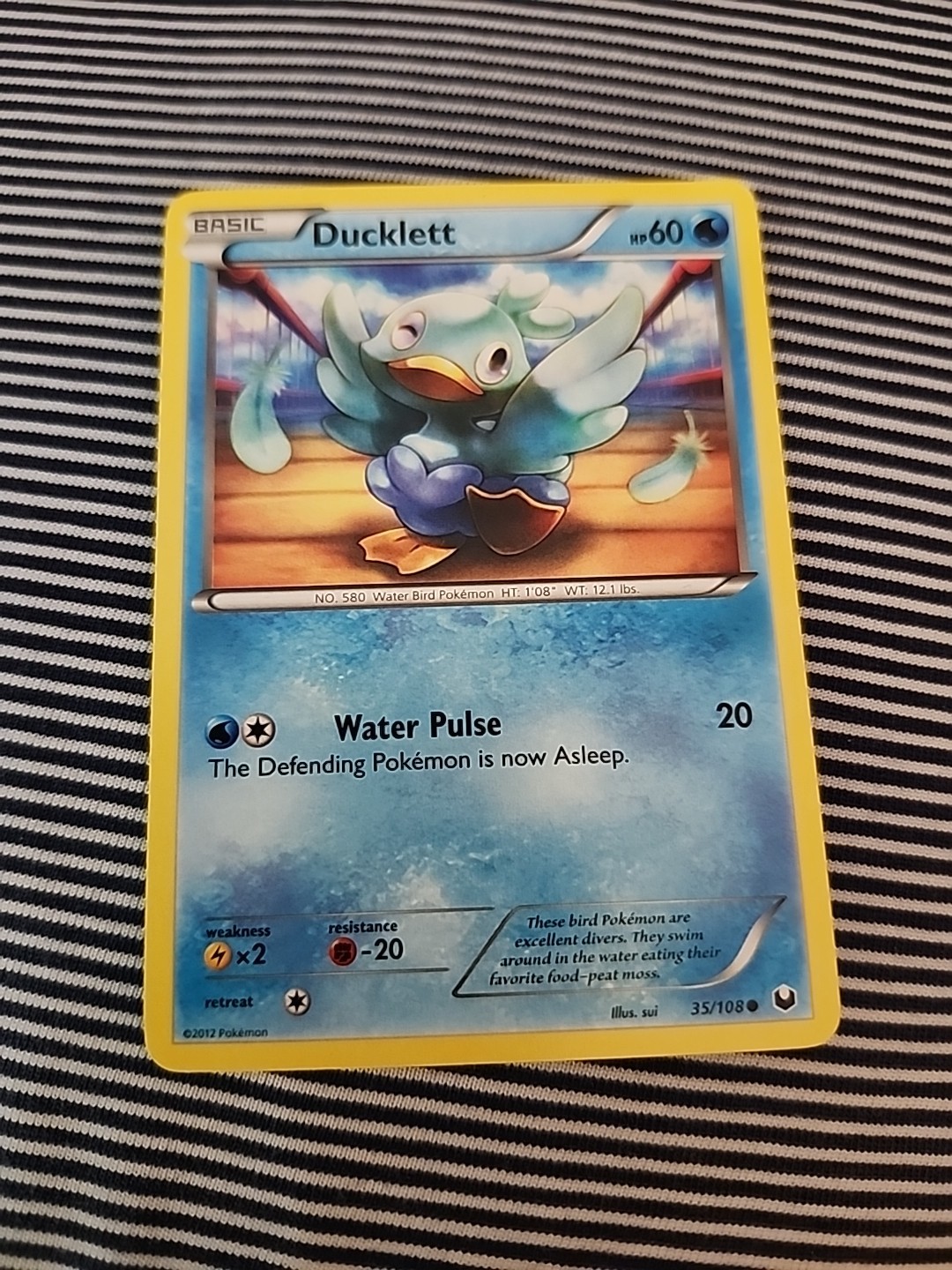 Ducklett - 35/108 - Common DMG, English Pokemon TCG Dark Explorers Regular