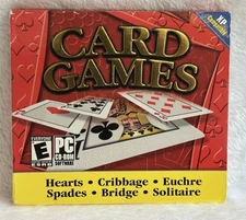 NEW Cosmi Card Games (PC CD-ROM) SEALED XP Compatible Hearts Spades Crib Bridge