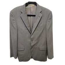 Burberry London Men's Gray Pinstripe Wool Blazer Suit Jacket Size 38 Reg