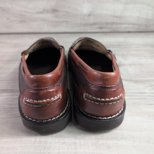 LL BEAN Allagash Handsewns Bison Penny Loafers Raisin Brown Leather Mens 8 D - Picture 5 of 15