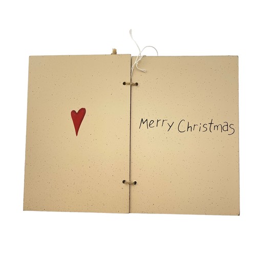 Juego de 3 adornos de madera para tarjetas de Navidad Dillards Papá Noel muñeco de nieve ángel - Imagen 11 de 14