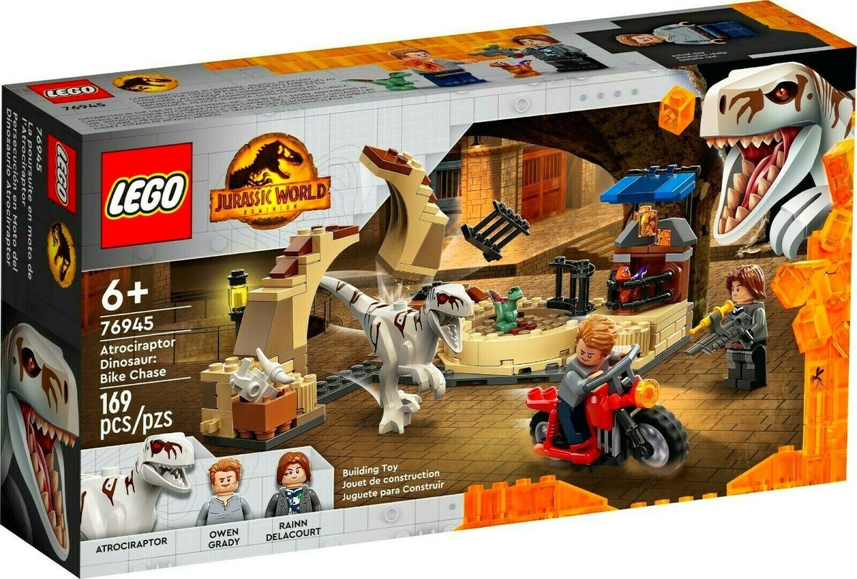 LEGO Jurassic World Dominion Atrociraptor Dinosaur: Bike Chase Set 76945 NEW