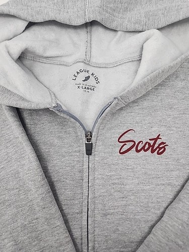 Scots - ALMA College Michigan Sudadera con Capucha con Cremallera Gris Niños 14/16 X-GRANDE - Imagen 7 de 10