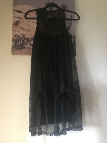 Zimmermann Designer Dress Black Mesh Tulle Shift Size 2 - Picture 4 of 7