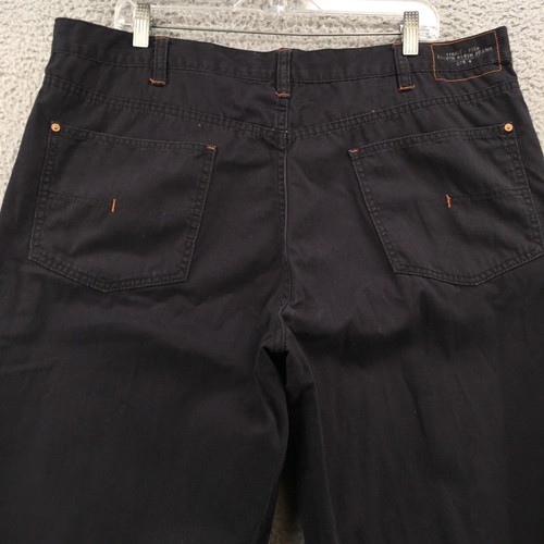 Calvin Klein Straight Jeans Mens 40 Black Denim 5-Pocket Zip Fly Button Casual - Picture 12 of 21