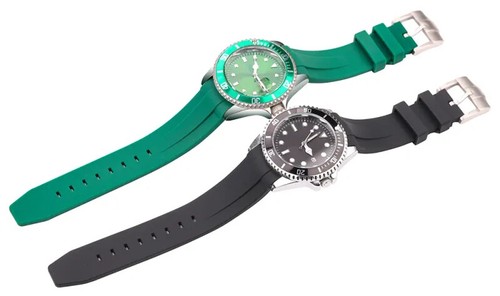 Correa de reloj de buceo de silicona suave con extremo curvo de 20 mm para Rolex Submariner - Imagen 8 de 15