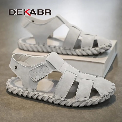 Handmade Men Sandals Non Slip Soft Beach Slippers Light Waterproof Wading Shoes - Picture 16 of 17