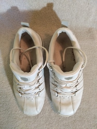 K-Swiss Unisex Varsity White Leather Shoes, Size: 5.5 #JP9-33 - Picture 4 of 8