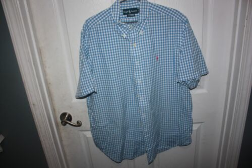 Lot 3 Polo Ralph Lauren Shirt Mens XL Plaid Short Sleeve Button Down Classic