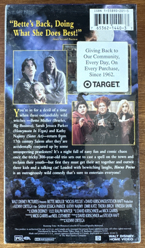 Hocus Pocus (VHS, 1994) VHS Target New Old Stock Sealed - Picture 2 of 7
