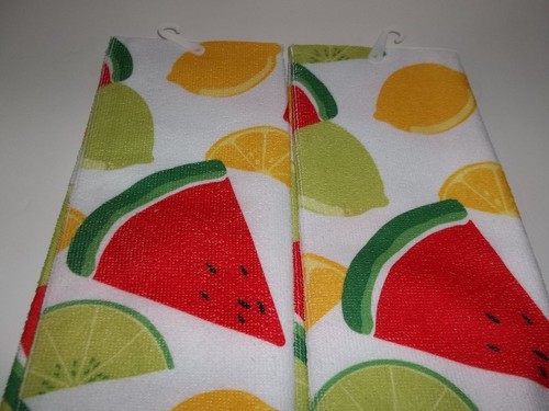 Juego de 2 toallas de cocina FRUTA SALUDABLE 15"" x 25"" nuevas con etiquetas - Imagen 2 de 3