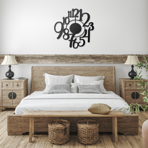 Metal Wall Clock – Roman Numeral Wall Clock – 60 cm silent – Unique gift for mom - Picture 7 of 20