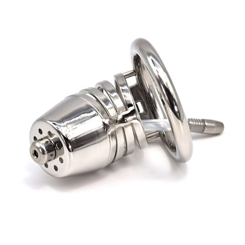 Stainless Steel Male Chastity Device Metal Cage Men Locking Belt Restraint - Bild 29 von 40