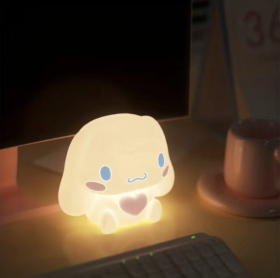 Corazón Cinnamoroll Luz Usb Luz Táctil Recargable Lámpara de Noche Sanrio Miniso Foto 3 de 4
