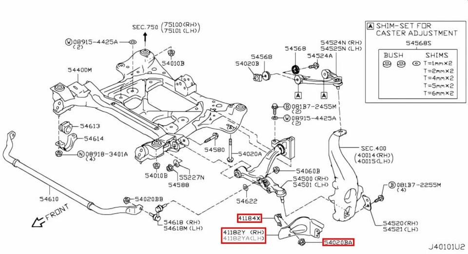 Nissan OEM AIR GUIDE-BRAKE & CLIP & NUT SET FOR R35 GT-R 2014- - Изображение 2 из 4