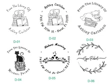 Custom open book Hand Held Embosser-From The Library of Cat Embosser- Embosser