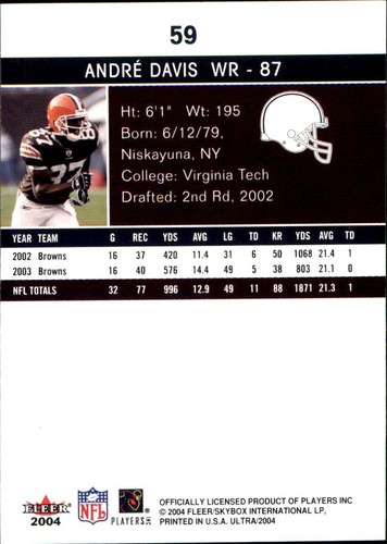 2004 Ultra NFL Football 🏈 Card Base Singles 🏈YOU PICK 🏈Commons Stars Etc - Picture 119 of 350