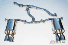 INVIDIA Q300 Quad Stainless Roll Tip Catback Exhaust for WRX STi 11-14 Sedan