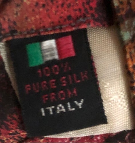 Serica for Baron's 100% Silk Orange/Red Neck Tie ~EUC~ - Picture 4 of 4