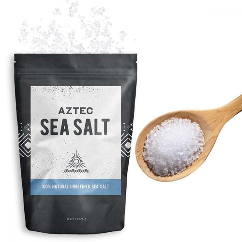 Aztec Coarse Unrefined Sea Salt 100% Natural Gourmet Kosher, 8oz 1 - Picture 2 of 9