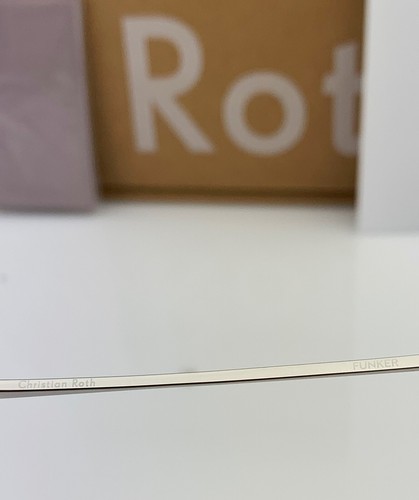 CHRISTIAN ROTH FUNKER Aviator Sunglasses Silver Frame Gray To Green Gradient 60 - Afbeelding 7 van 8