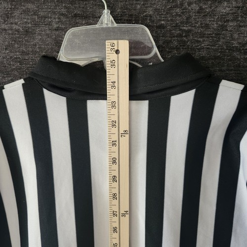 2XL Referee Shirt Teamwork Athletic Apparel Black White Stripes Short Sleeve - Picture 4 of 7